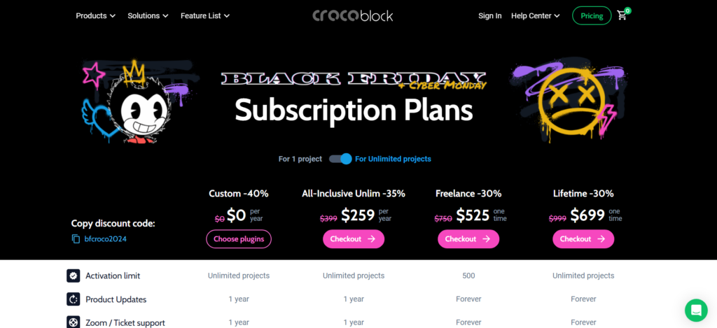 Crocoblock Black Friday 2024 & Cyber Monday Sale live