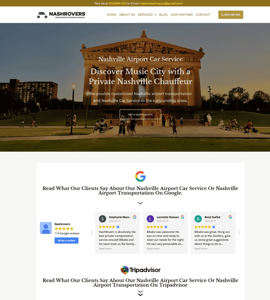 Chauffeur Car Booking WordPress Website