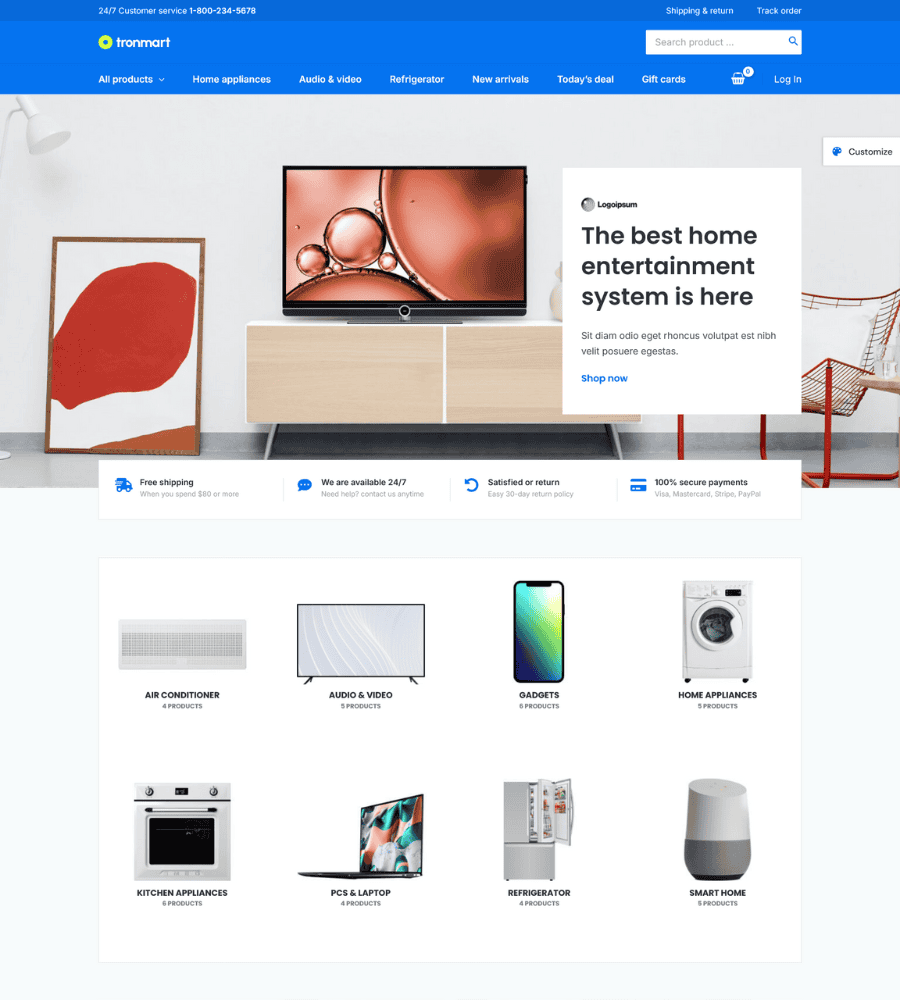 WooCommerce Electronics Store Template