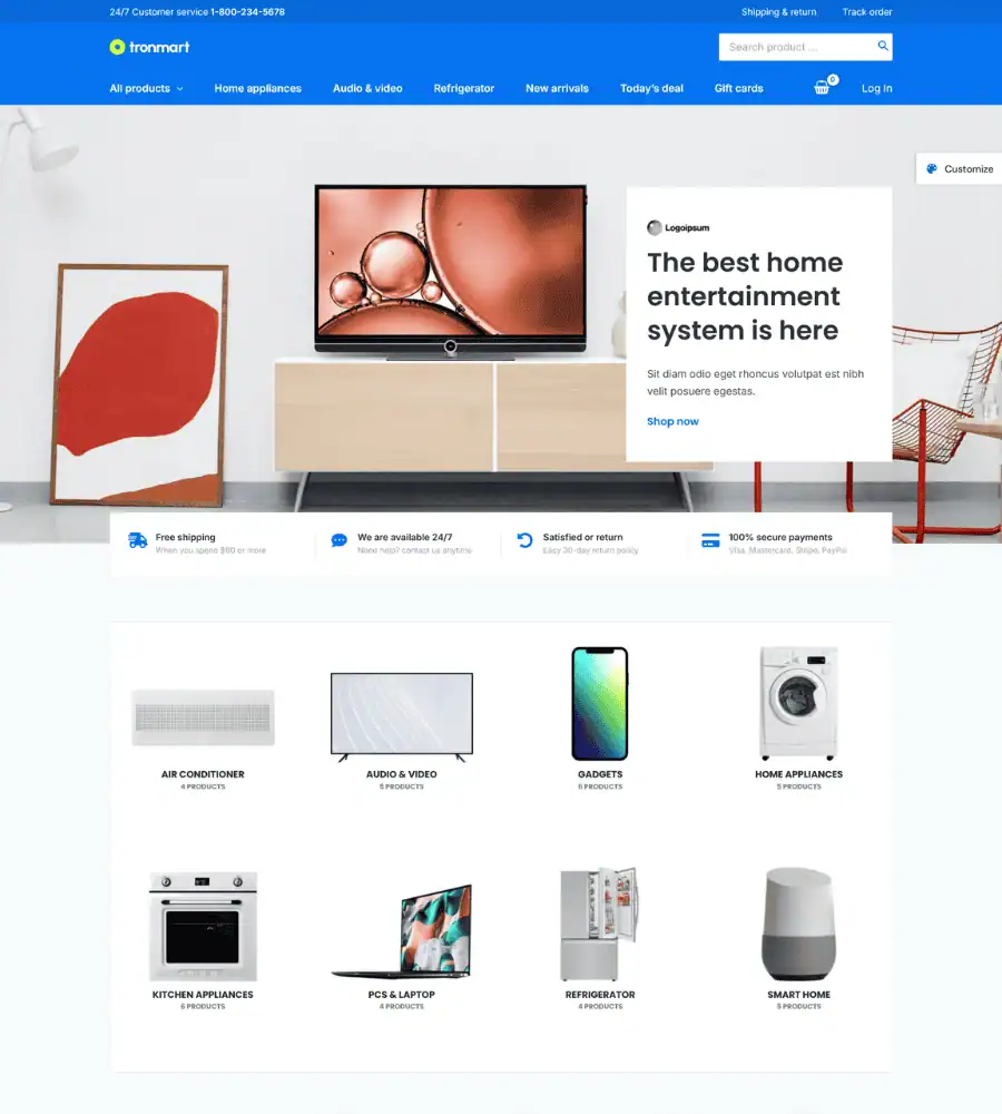 WooCommerce Electronics Store Template