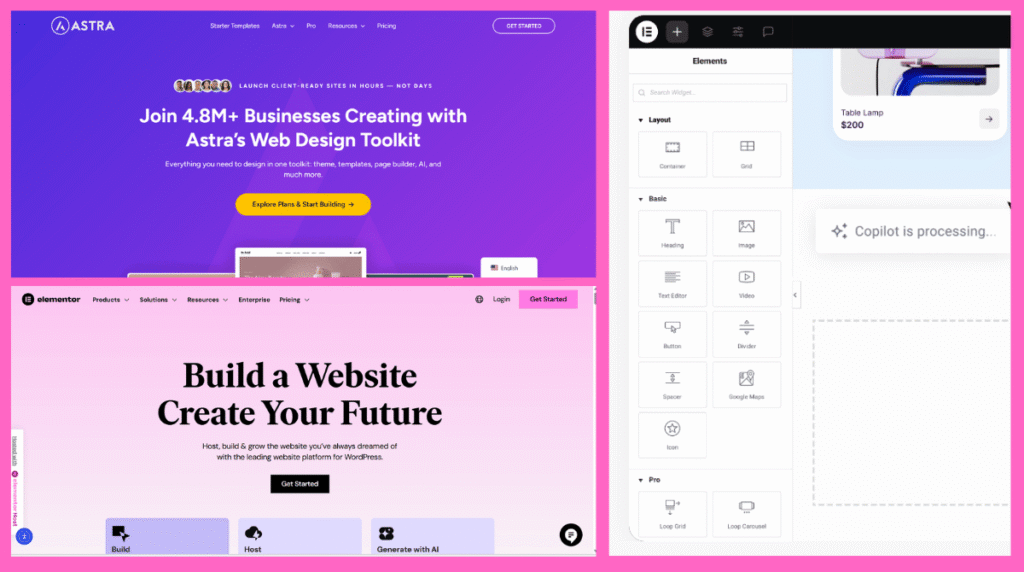 Elementor Pro and Astra Pro