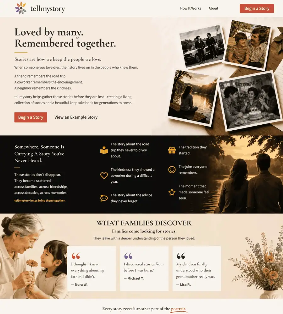 TellMyStory - AI Storytelling & Memory Platform