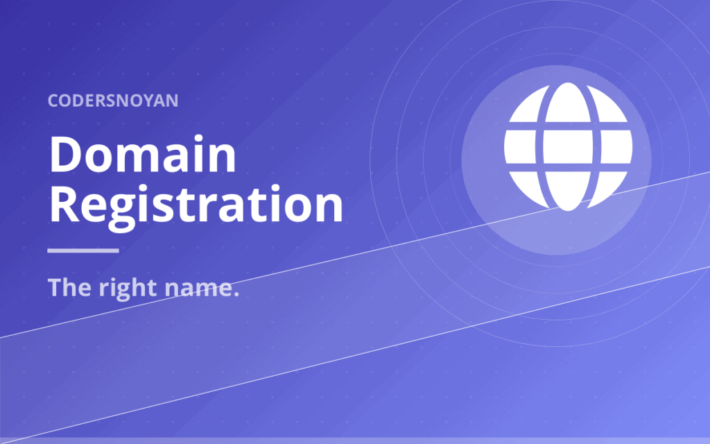 Domain registration by CodersNoyan